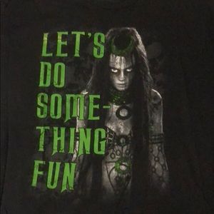 Black Suicide Squad tee shirt with Enchantress